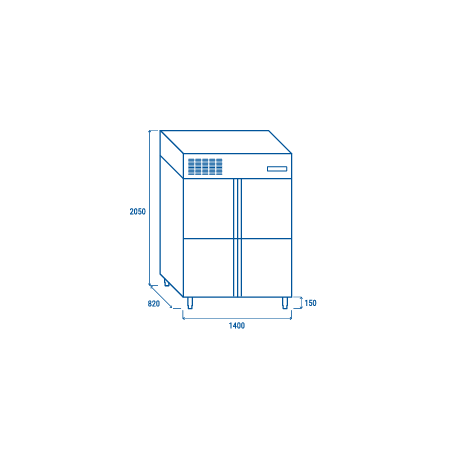 Congélateur vertical négatif 550 L