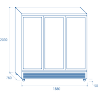 Congélateur vertical négatif une à trois portes