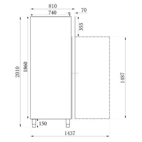 Congélateur blanc 2 portes 1200 L