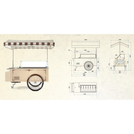 Triporteur glacier Carrettino Classic 104 L