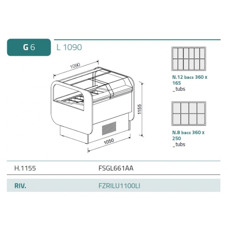 Vitrine à glaces Lumina