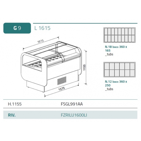 Vitrine à glaces Lumina