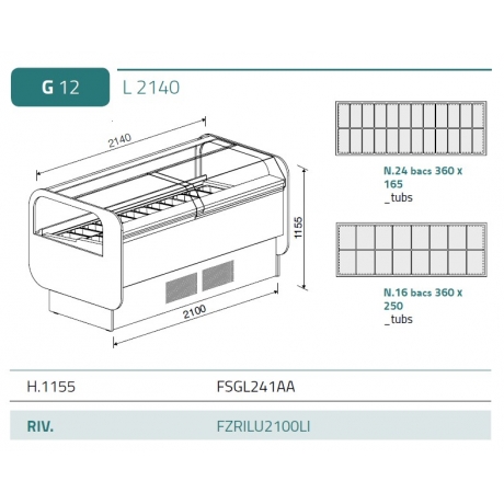 Vitrine à glaces Lumina