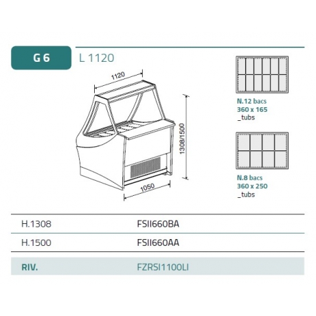 Vitrine à glaces Sintesi Atto 2