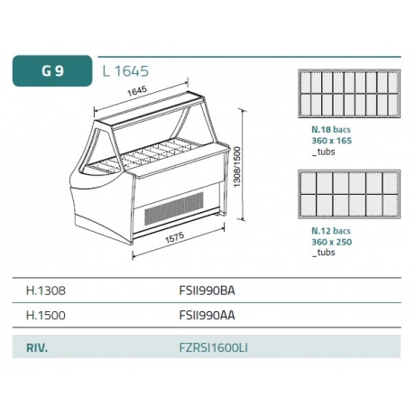 Vitrine à glaces Sintesi Atto 2