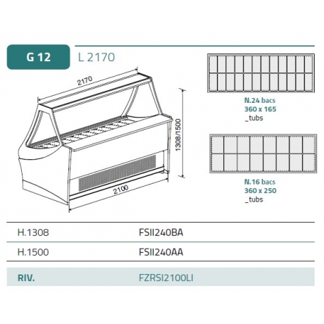 Vitrine à glaces Sintesi Atto 2