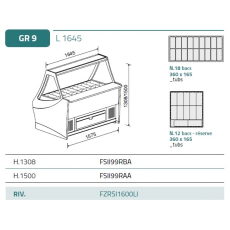 Vitrine à glaces Sintesi Atto 2