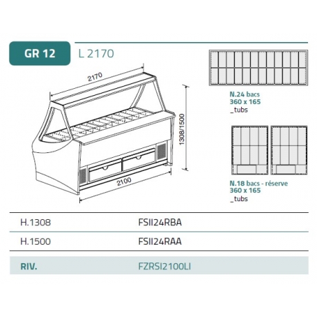 Vitrine à glaces Sintesi Atto 2