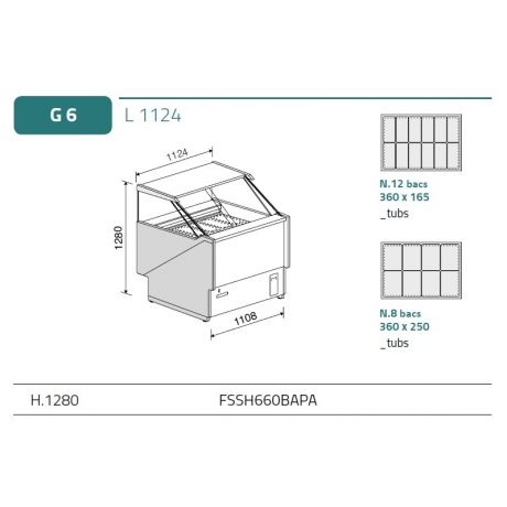 Vitrine à glaces Slash
