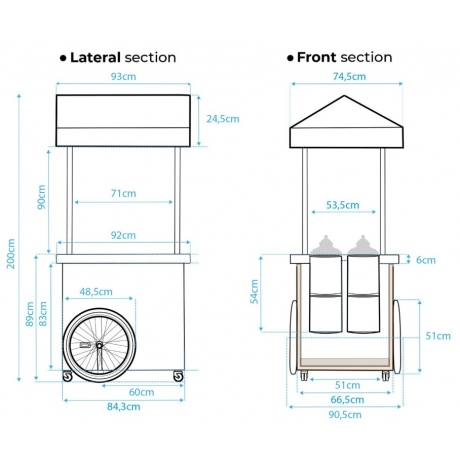 Triporteur glacier Amarcord 4 carapines + 2 réserves