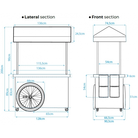 Triporteur glacier Ice in Blue 8 carapines + 6 réserves