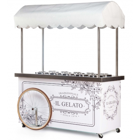 Triporteur glacier White Rose 10 carapines + 8 réserves