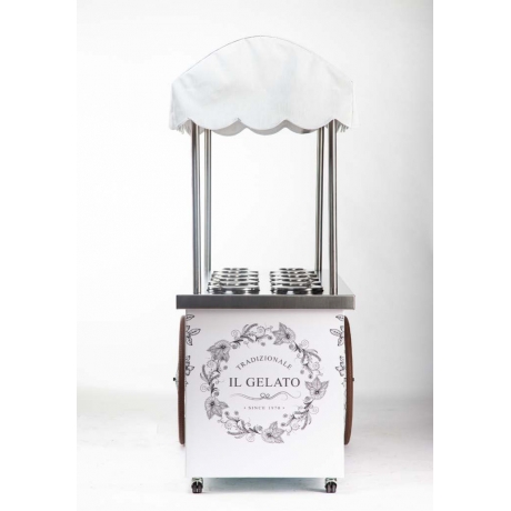 Triporteur glacier White Rose 10 carapines + 8 réserves