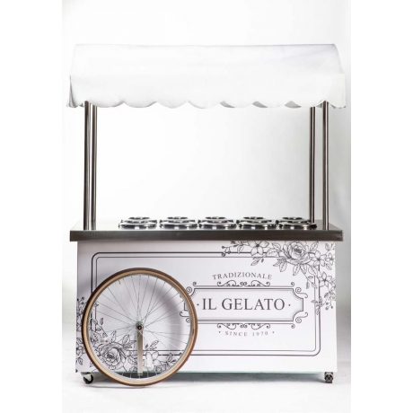 Triporteur glacier White Rose 10 carapines + 8 réserves