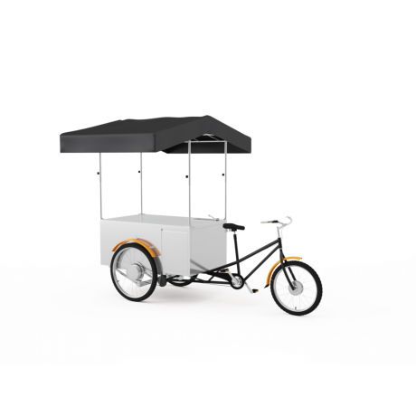 Triporteur gastronomique avec un coffre à l'arrière