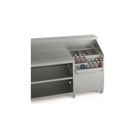 Élément avec un espace pour la glace et un support à double vitesse