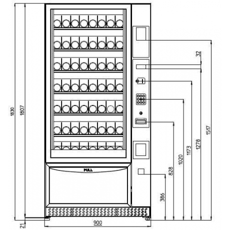 Distributeur automatique positif London 624 L