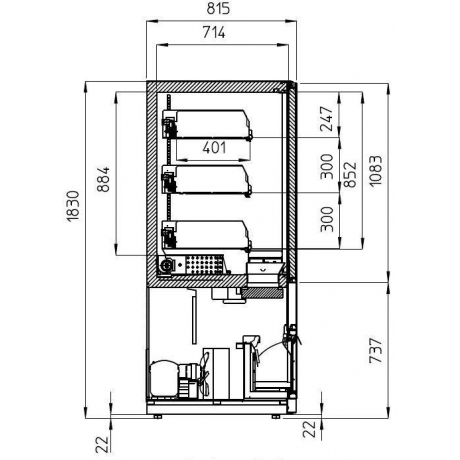 Distributeur automatique négatif 299 L New-York