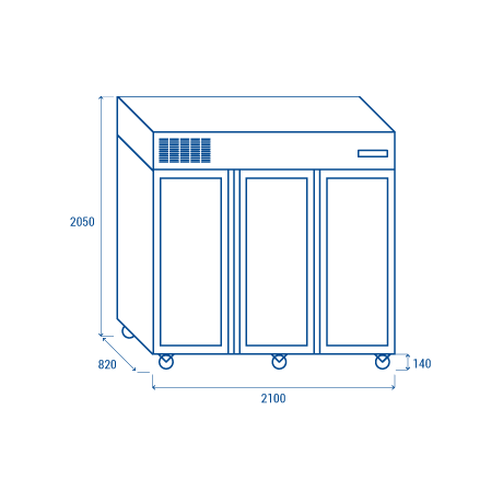 Armoire inox RCG 1850 de 1770 L