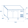 Comptoir réfrigéré PA 2100 362L