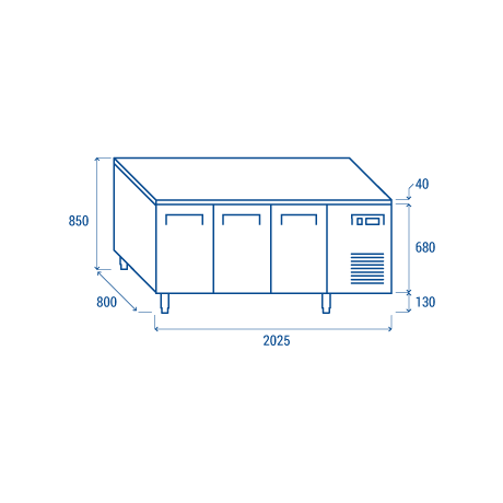 Comptoir réfrigéré PA 3100 561L