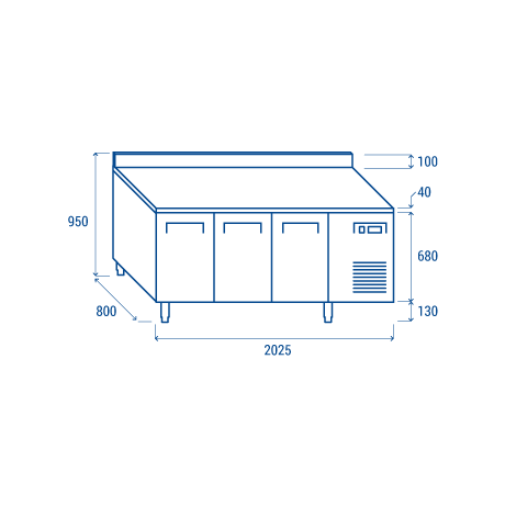 Comptoir réfrigéré PA 3200 561L