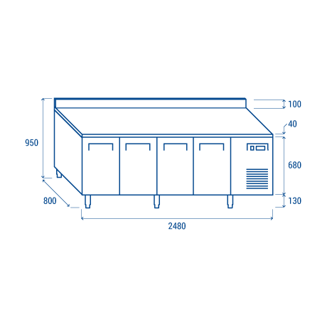 Comptoir réfrigéré PA 4200 748L