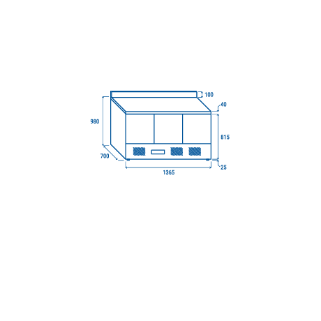 Meuble saladette CRA 93A 342L