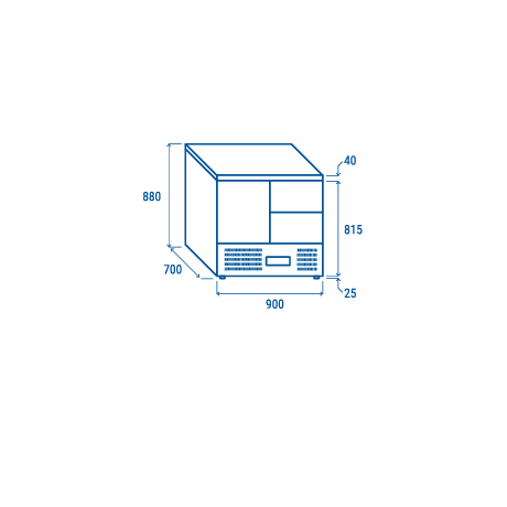 Meuble saladette CRD 92A 214L