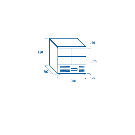 Meuble saladette CRD 94A 214L