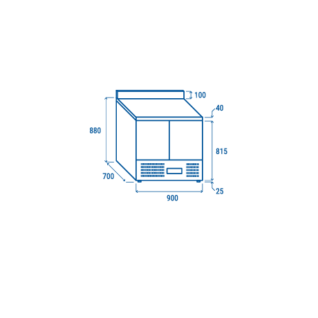 Meuble saladette CR 90A 232L