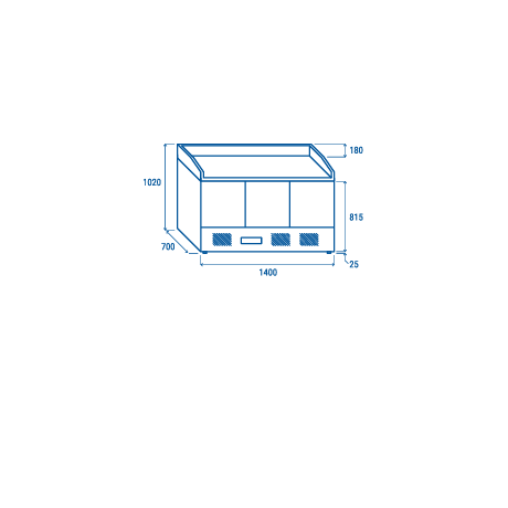 Meuble saladette CRM 93A 330L