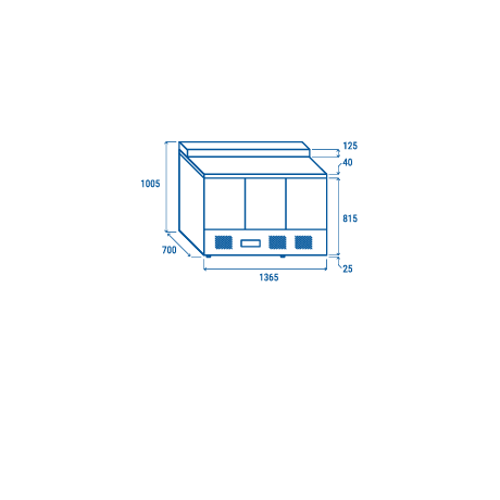 Meuble saladette CRS 93A 389L