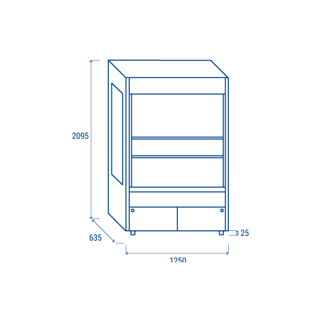 Vitrine murale réfrigérée VS 12 564L