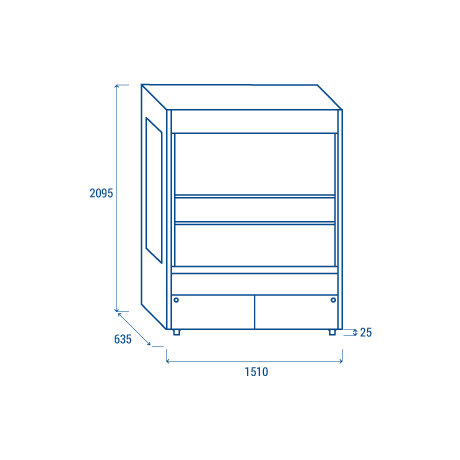 Vitrine murale réfrigérée VS 15 688L