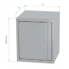 Armoire de rangement murale avec porte battante POL-310