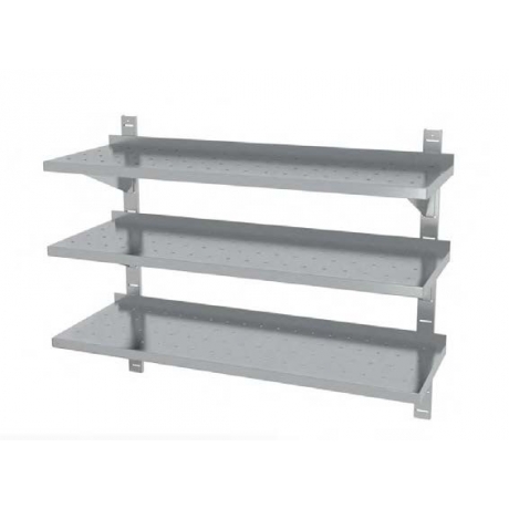 Étagère suspendue avec trois tablettes perforées réglables POL-385-PERF