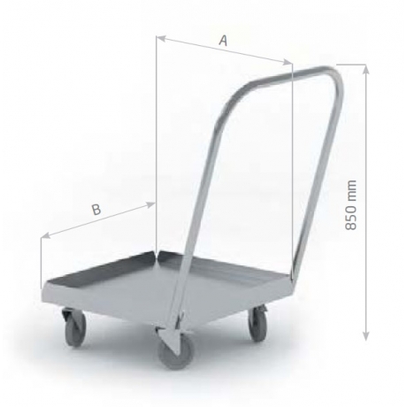 Petit chariot à plateforme avec poignée POL-427