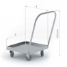 Petit chariot à plateforme avec poignée POL-427