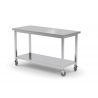 Table mobile avec étagère en inox POL-104