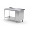 Table de travail avec dosseret, armoire avec porte battante et tablette inférieure POL-126