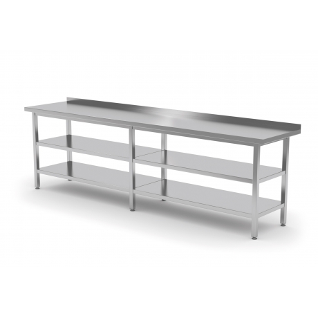 Table de travail avec dosseret et deux étagères POL-103-2