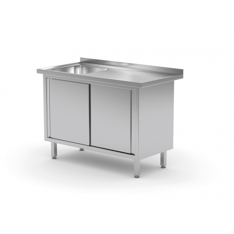 Table avec évier et armoire à portes coulissantes POL-217