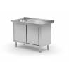 Table avec évier et armoire à portes coulissantes POL-217