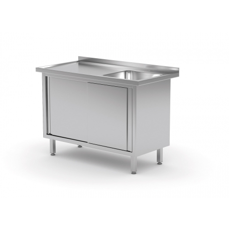 Table avec évier et armoire à portes coulissantes POL-217