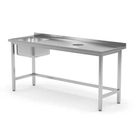 Table avec évier et trou à déchets POL-236