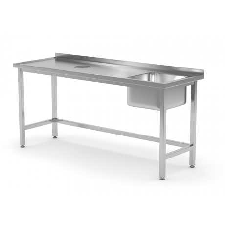 Table avec évier et trou à déchets POL-236