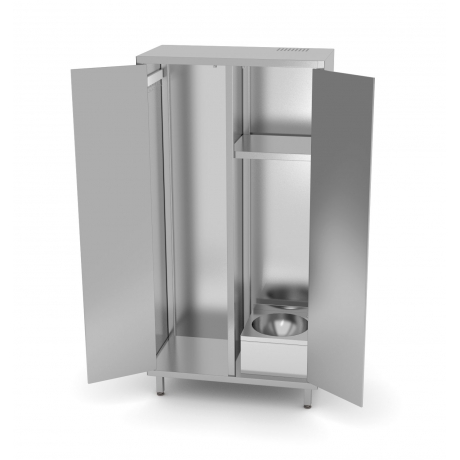 Armoire de rangement avec lavabo et portes battantes POL-319