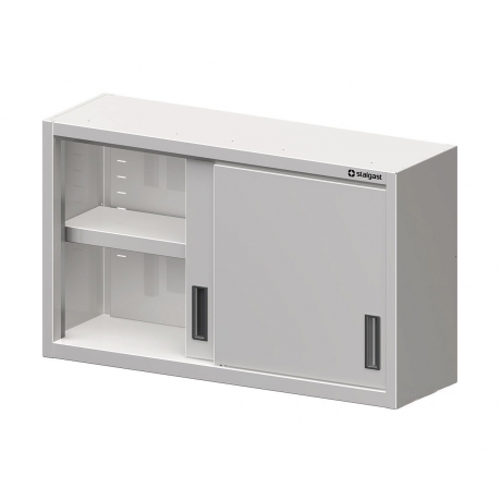 Armoire murale inox avec deux portes coulissantes