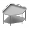 Table adossée en angle avec étagère h900